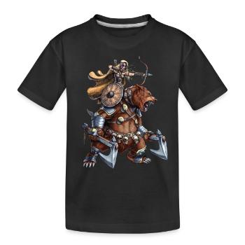 Guerrier viking nordique - T-shirt bio Premium Enfant - noir - Devant