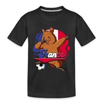 Frankreich Fußball - Kinder Premium Bio T-Shirt - Schwarz - Vorne