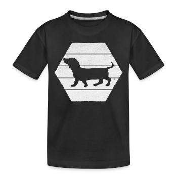 Dackel Dog Lover Dackelbesitzer Hundeliebhaber - Kinder Premium Bio T-Shirt - Schwarz - Vorne