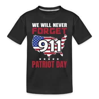 Patriot Day 9 11 USA Amerika - Kinder Premium Bio T-Shirt - Schwarz - Vorne