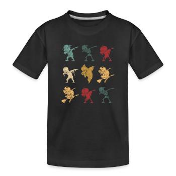 Dabbing Halloween Squelette Zombie Ghost Witch Effrayant - T-shirt bio Premium Enfant - noir - Devant