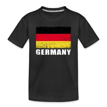 Germany Flag Grunge Germany Flag - Kids' Premium Organic T-Shirt - black - Front