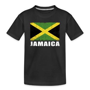 Jamaïque Flag Grunge Jamaïque Drapeau - T-shirt bio Premium Enfant - noir - Devant
