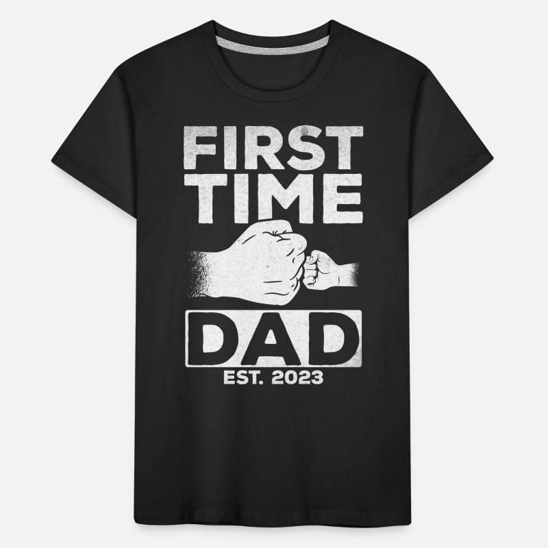 Pour la première fois Papa Est. 2023 Papa devient paternité T-shirt bio Premium Enfant