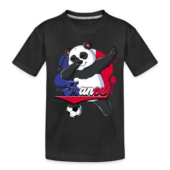 Frankreich Fußball - Kinder Premium Bio T-Shirt - Schwarz - Vorne