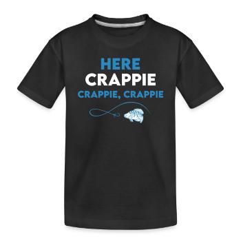 Crappie Fishing - Kids' Premium Organic T-Shirt - black - Front