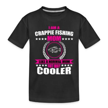 Drôle de Crappie Angler Mama - T-shirt bio Premium Enfant - noir - Devant