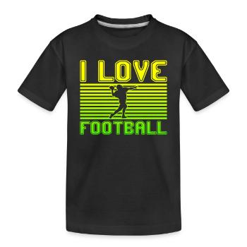 J’adore le football - T-shirt bio Premium Enfant - noir - Devant