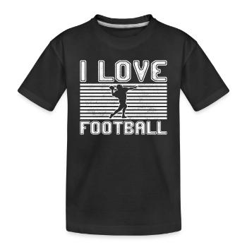 J’adore le football - T-shirt bio Premium Enfant - noir - Devant