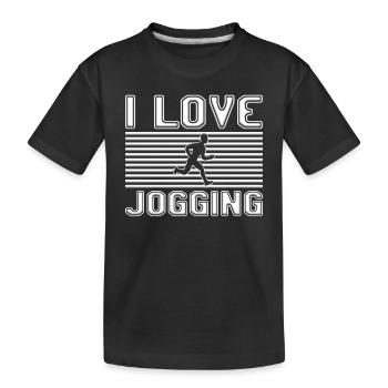 J’adore faire du jogging - T-shirt bio Premium Enfant - noir - Devant