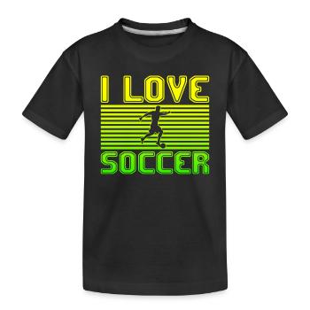 J’adore le football - T-shirt bio Premium Enfant - noir - Devant