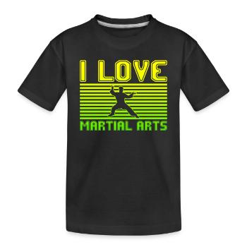 J’adore les arts martiaux - T-shirt bio Premium Enfant - noir - Devant