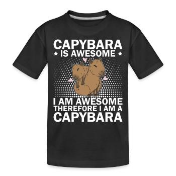 Capybara Rongeur Capybara Capybara - T-shirt bio Premium Enfant - noir - Devant