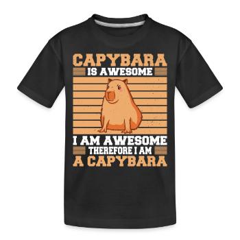 Capybara Rongeur Capybara Capybara - T-shirt bio Premium Enfant - noir - Devant