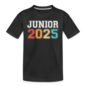 Junior 2025 Graduation Rétro Vintage - T-shirt bio Premium Enfant - noir - Devant