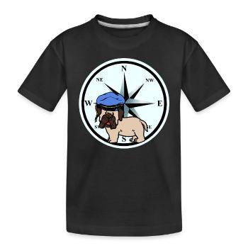 Moin Mer du Nord Mer Baltique Carlin Compass Sailor Sailor Sailor - T-shirt bio Premium Enfant - noir - Devant