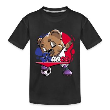 Frankreich Fußball - Kinder Premium Bio T-Shirt - Schwarz - Vorne