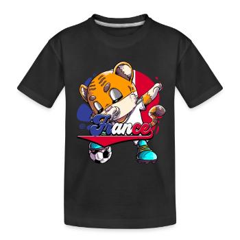 Frankreich Fußball - Kinder Premium Bio T-Shirt - Schwarz - Vorne