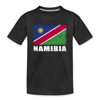 Namibie Drapeau Grunge Namibie Drapeau - T-shirt bio Premium Enfant - noir - Devant
