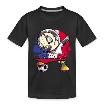Frankreich Fußball - Kinder Premium Bio T-Shirt - Schwarz - Vorne