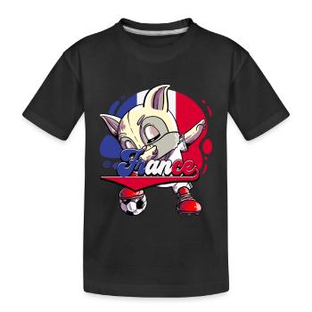 Frankreich Fußball - Kinder Premium Bio T-Shirt - Schwarz - Vorne