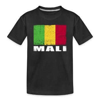 Drapeau du Mali Grunge Drapeau du Mali - T-shirt bio Premium Enfant - noir - Devant
