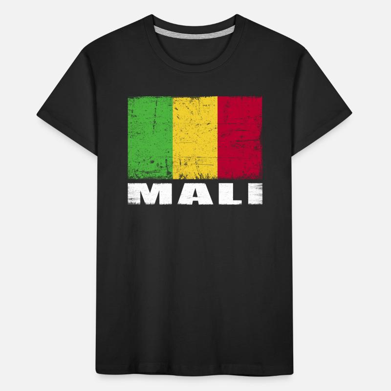 Drapeau du Mali Grunge Drapeau du Mali T-shirt bio Premium Enfant
