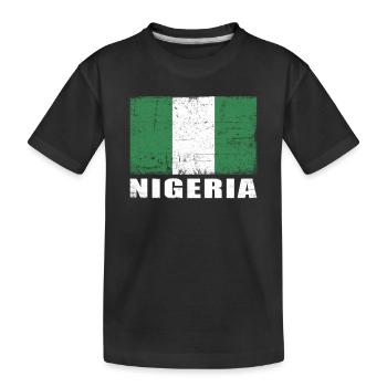 Drapeau du Nigeria Grunge Drapeau du Nigeria - T-shirt bio Premium Enfant - noir - Devant