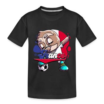 Frankreich Fußball - Kinder Premium Bio T-Shirt - Schwarz - Vorne