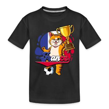 Frankreich Fußball - Kinder Premium Bio T-Shirt - Schwarz - Vorne