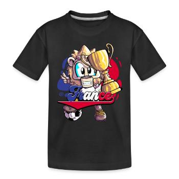 Frankreich Fußball - Kinder Premium Bio T-Shirt - Schwarz - Vorne
