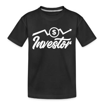 Anleger Anlegen Investor Finanzier Investieren - Kinder Premium Bio T-Shirt - Schwarz - Vorne