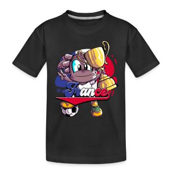 Frankreich Fußball - Kinder Premium Bio T-Shirt - Schwarz - Vorne