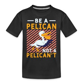 Pelican Pelicans Oiseaux Oiseaux Oiseaux - T-shirt bio Premium Enfant - noir - Devant