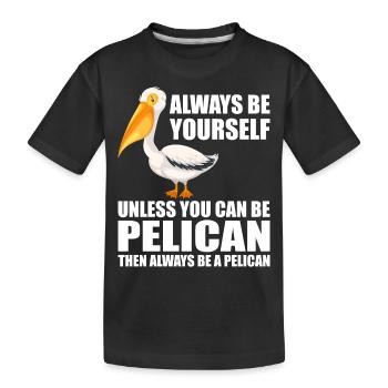 Pelican Pelicans Oiseaux Oiseaux Oiseaux - T-shirt bio Premium Enfant - noir - Devant