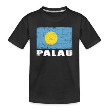 Drapeau des Palaos Drapeau des Palaos Grunge Drapeau des Palaos - T-shirt bio Premium Enfant - noir - Devant