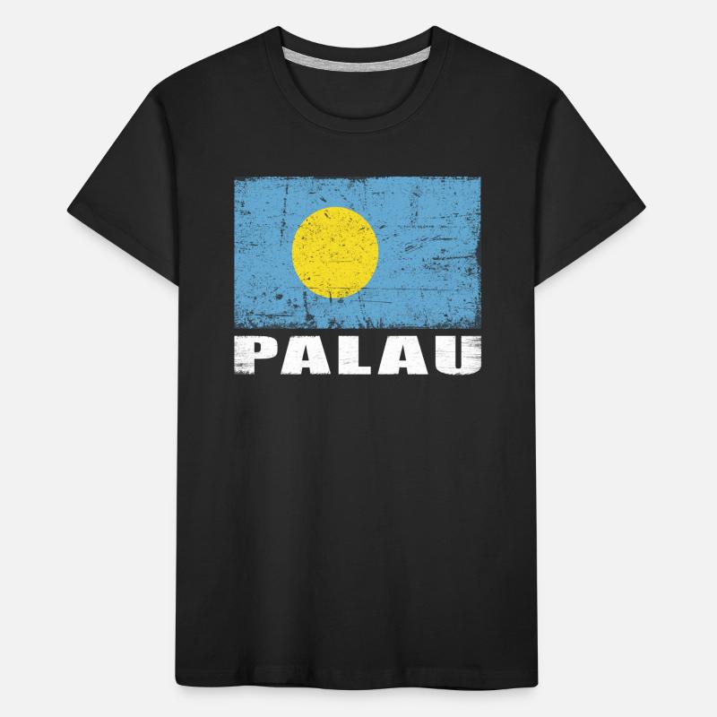 Drapeau des Palaos Drapeau des Palaos Grunge Drapeau des Palaos T-shirt bio Premium Enfant