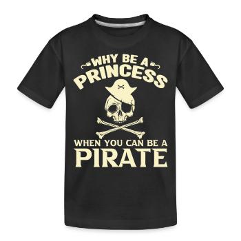 Pirate Kids Skull Party Pirates - Kids' Premium Organic T-Shirt - black - Front