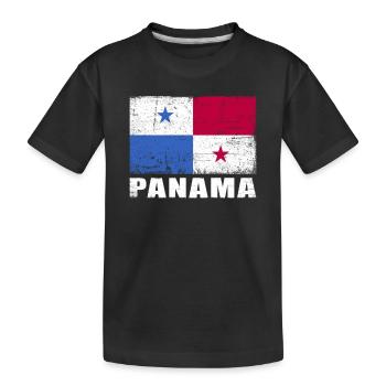 Panama Flag Grunge Panama Flag - T-shirt bio Premium Enfant - noir - Devant