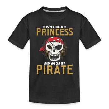 Pirate Kids Skull Party Pirates - Kids' Premium Organic T-Shirt - black - Front