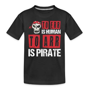 Pirate Kids Skull Party Pirates - Kids' Premium Organic T-Shirt - black - Front