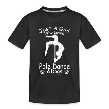 Pole Dance - Juste une fille qui Pole Dance & - T-shirt bio Premium Enfant - noir - Devant