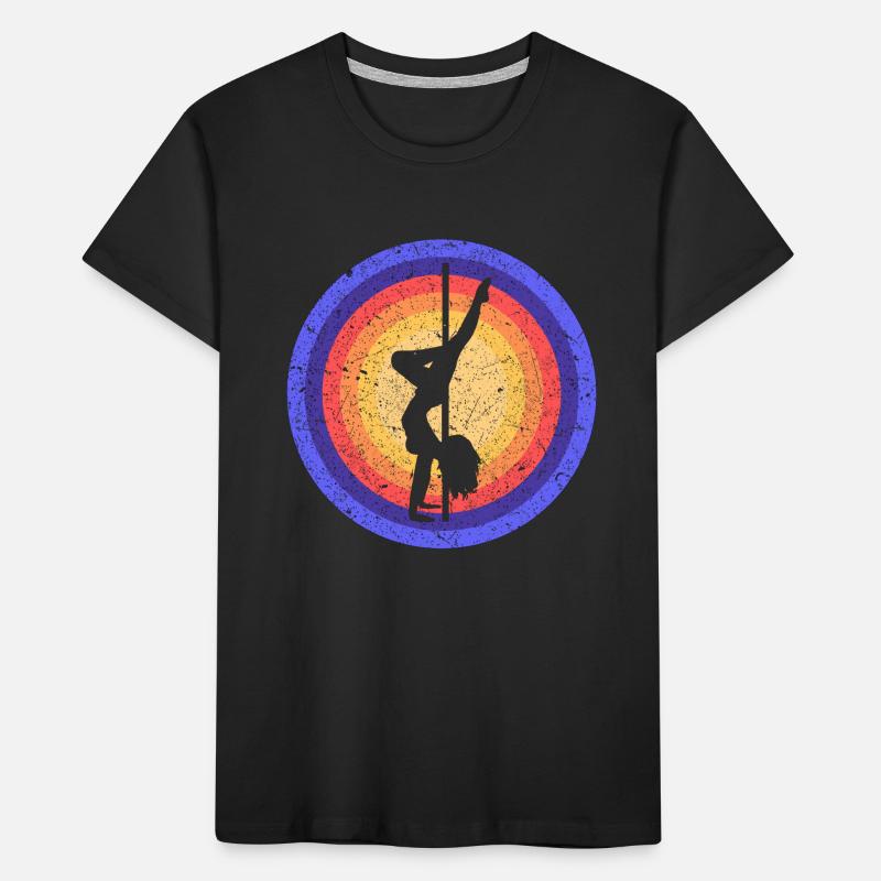 Pole Dancing Mädchen Silhouette Pole Dancer Pole Kinder Premium Bio T-Shirt