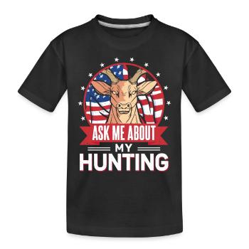 Chasseur de cerfs de Buck Américain - T-shirt bio Premium Enfant - noir - Devant