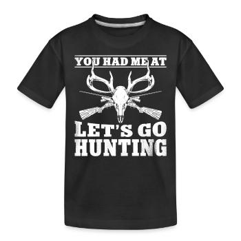 Buck Deer Chasse Hunter Girl - T-shirt bio Premium Enfant - noir - Devant