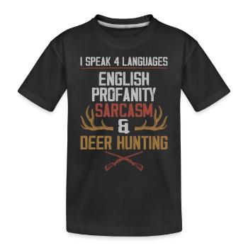 Buck Deer Hunting Hunter Vintage I - T-shirt bio Premium Enfant - noir - Devant