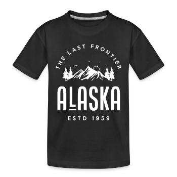 Montagnes de l’Alaska - T-shirt bio Premium Enfant - noir - Devant