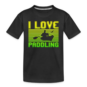 J’adore pagayer - T-shirt bio Premium Enfant - noir - Devant