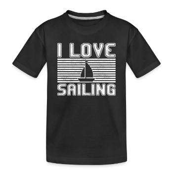 J’adore la voile - T-shirt bio Premium Enfant - noir - Devant