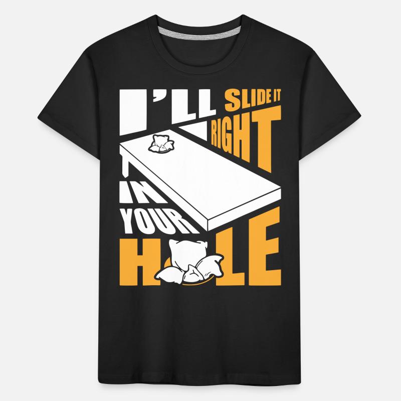 Cornhole, Sitzsack, Sitzsack Werfen Kinder Premium Bio T-Shirt